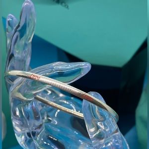 Tiffany & CoPaloma Picasso Silver Red Enamel LOVE Graffiti Bangle Bracel…